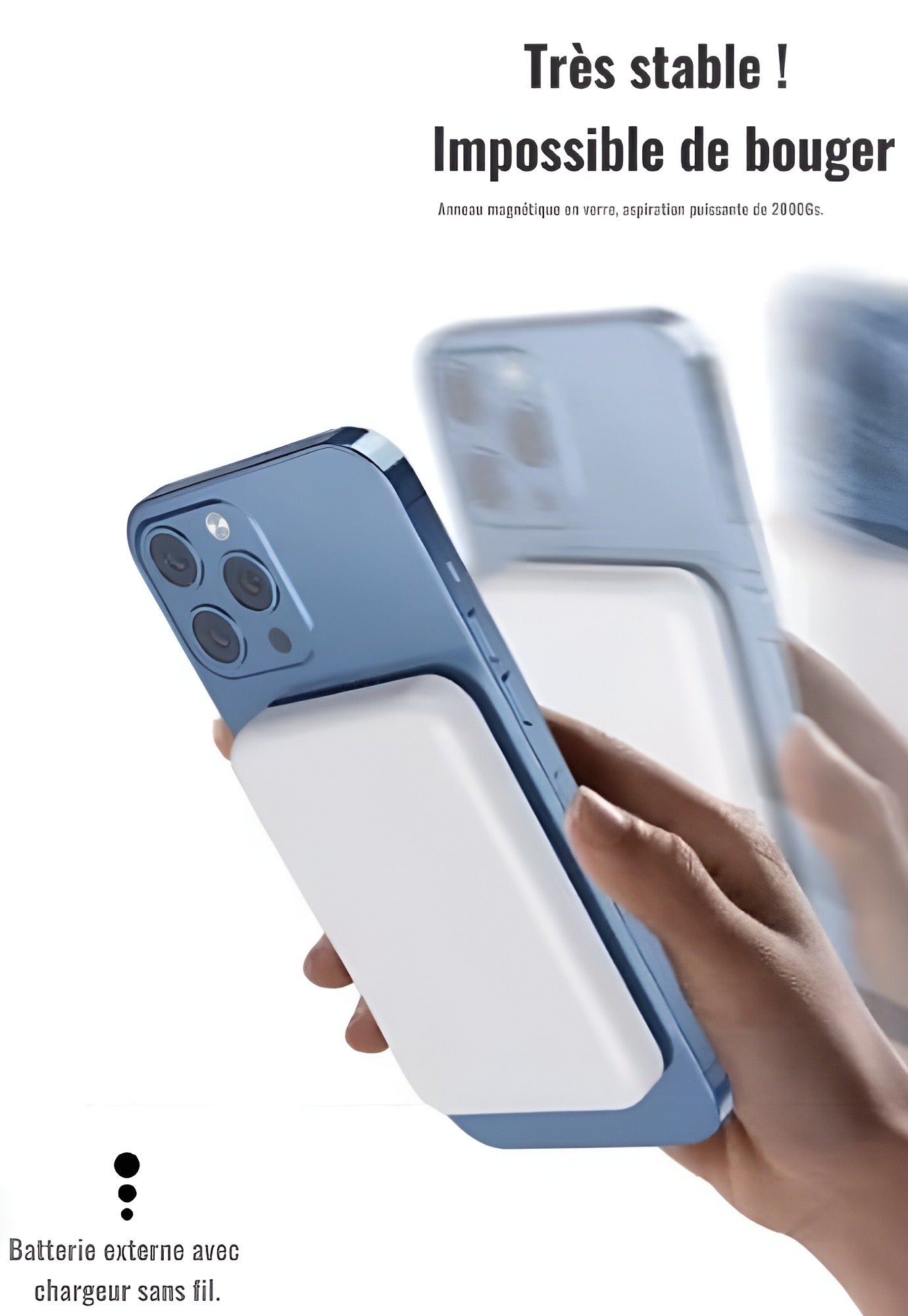 Batterie externe magnétique pour iPhone 12 à 16