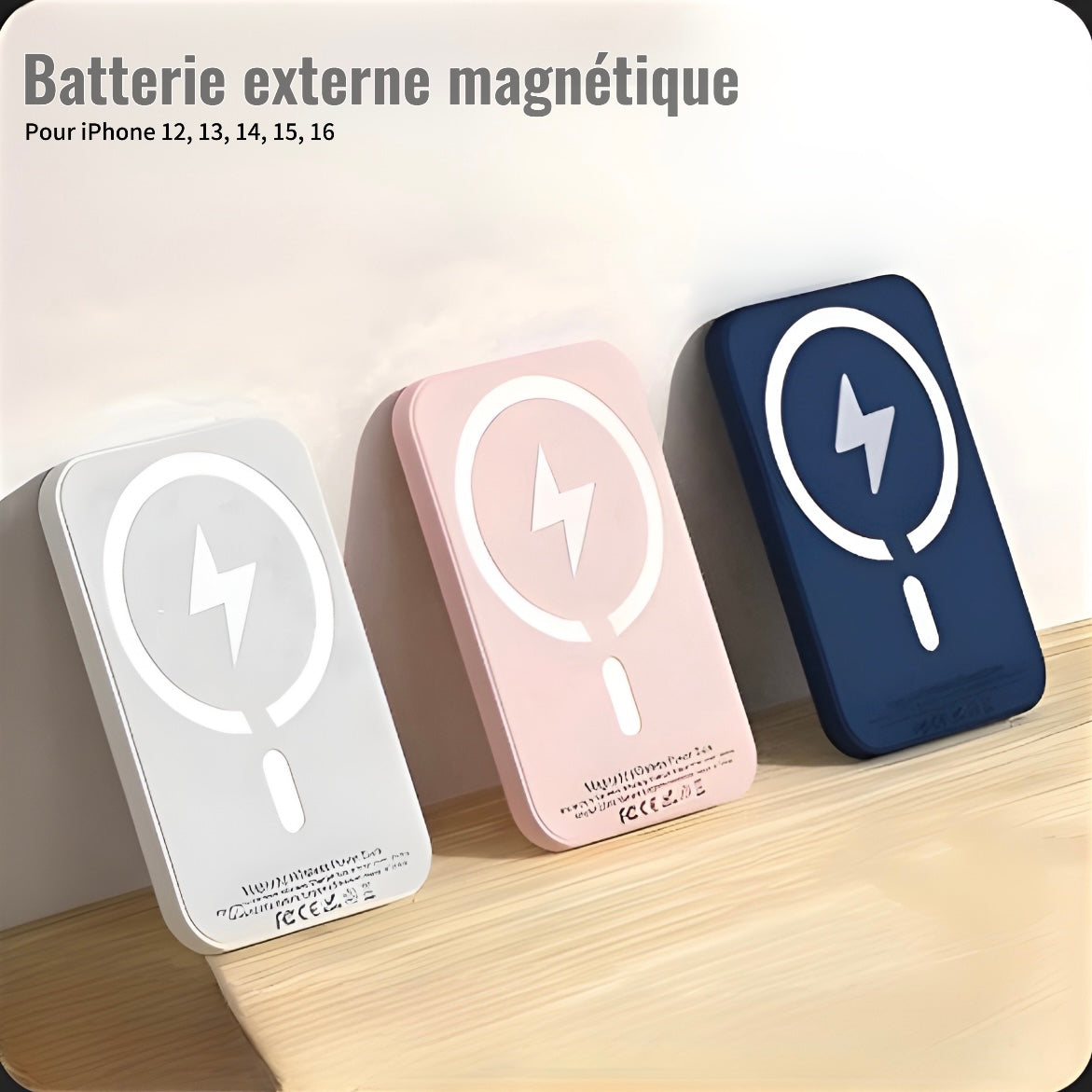 Batterie externe magnétique pour iPhone 12 à 16